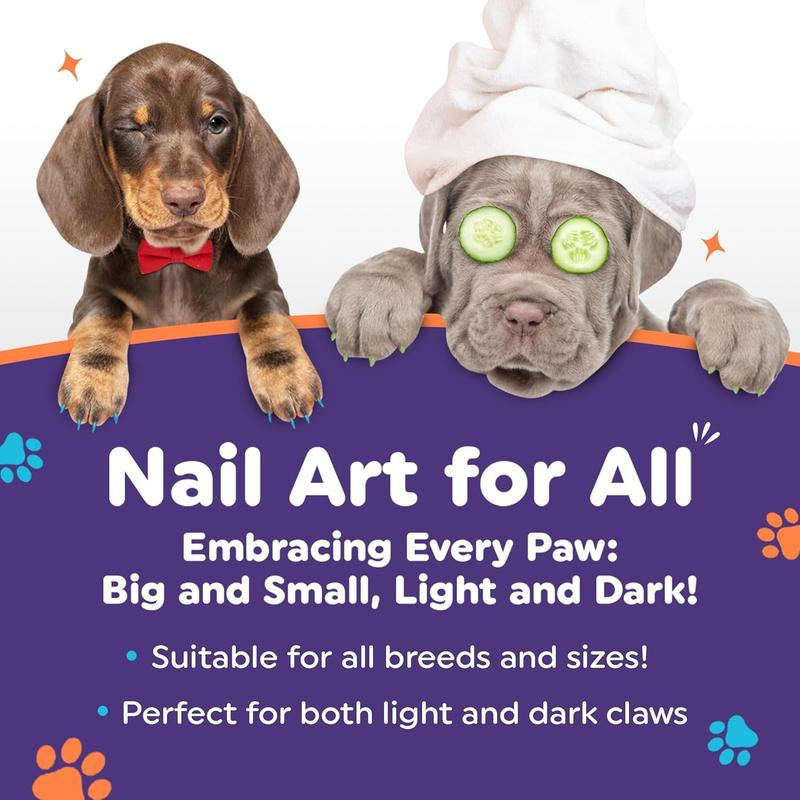 Dog Nail Polish Pens Quick Dry - Pet Nail Polish for Dogs or Cats, Easy Application, Fast Dry - Great Girl Dog Accessories, Puppy Nail Pawlish Set