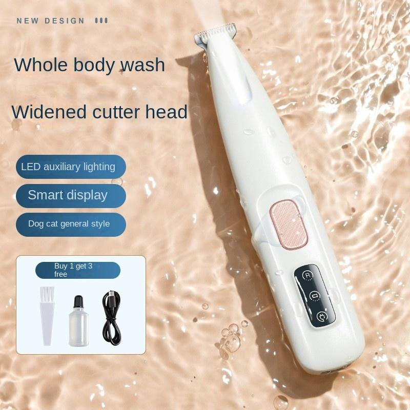 Rechargeable Pet Hair Trimmer Kit, 1 Count Pet Grooming Clipper with LED Light, High Quality Trimmer, Pet Multi-Part Clipper for Dogs & Cats, Pet Grooming Tool, Pet Care, Hair Trimmer Set
