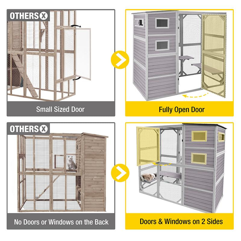 Aivituvin-Air54 Outdoor Cat Enclosure | Large Pet Enclosure