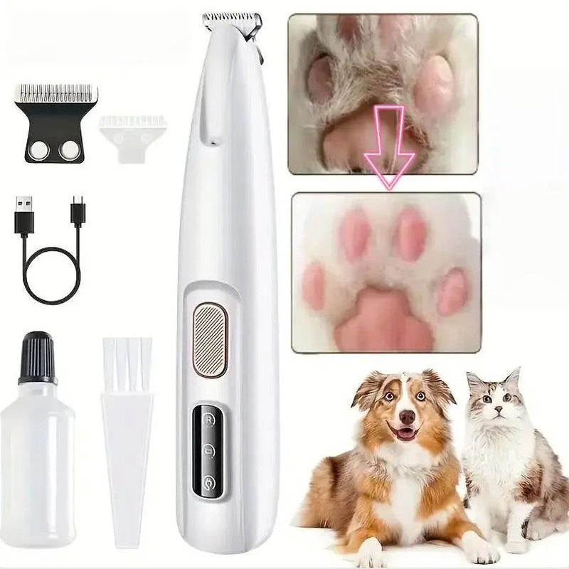 Rechargeable Pet Hair Trimmer Kit, 1 Count Pet Grooming Clipper with LED Light, High Quality Trimmer, Pet Multi-Part Clipper for Dogs & Cats, Pet Grooming Tool, Pet Care, Hair Trimmer Set
