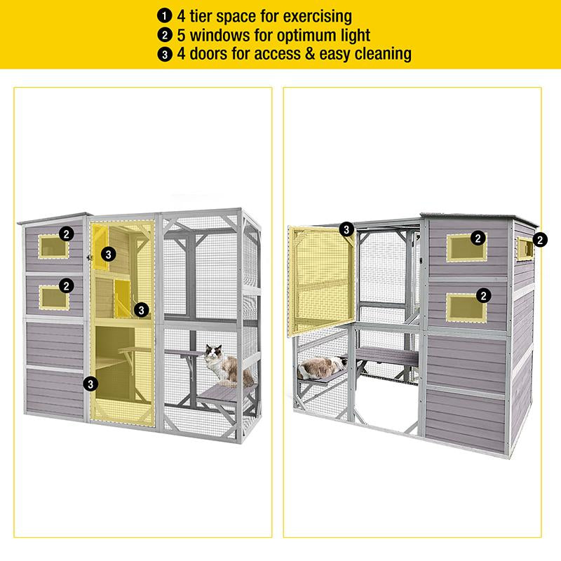 Aivituvin-Air54 Outdoor Cat Enclosure | Large Pet Enclosure
