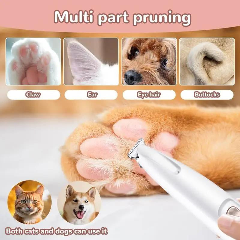 Rechargeable Pet Hair Trimmer Kit, 1 Count Pet Grooming Clipper with LED Light, High Quality Trimmer, Pet Multi-Part Clipper for Dogs & Cats, Pet Grooming Tool, Pet Care, Hair Trimmer Set